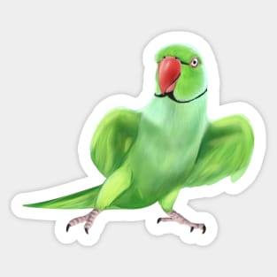 Indian Ringneck Parrot Sticker